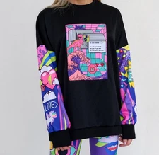BONA FIDE Sweatshirt M SYSTEM ERROR / NO APPROVAL NEEDED Black / Multi