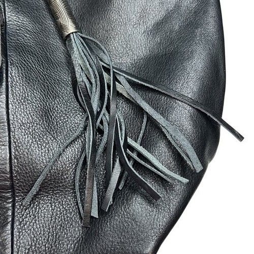 The Sak Black Pebbled Leather Large “Sierra” Satchel Bag, Double Handles, NWT - Picture 9 of 15