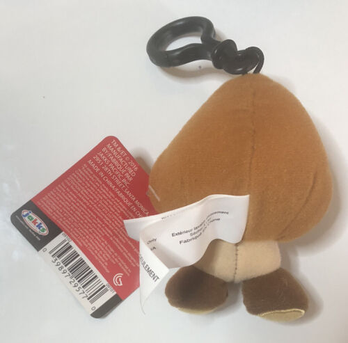 World Of Nintendo Clip On Goomba Plush 2016 Jakks Pacific Toys NEW WITH TAG! - Picture 2 of 3