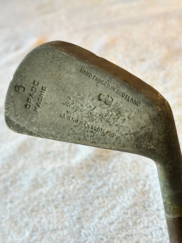 George Nicoll 6 Spade Mashie 37.5" RH Hickory Shaft Scotland Antique Golf Club