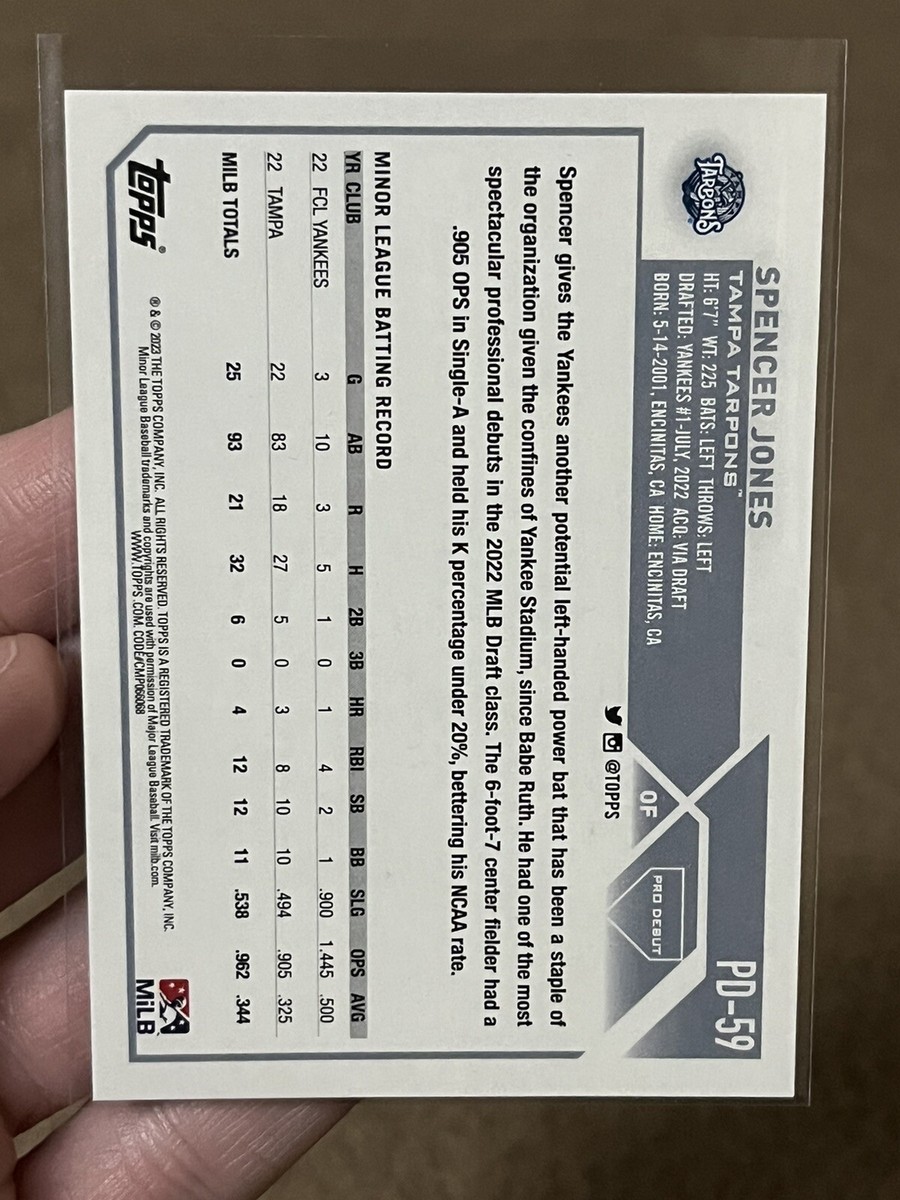 スポーツ選手 spencer jones topps pro debut 2023 auto $_12.JPG