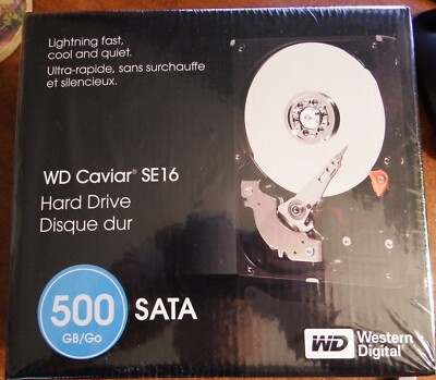 Western Digital Caviar SE16 500GB SATA Hard Drive WD5000KSRTL SEALED!