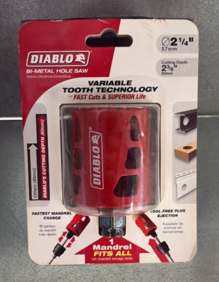 Diablo Tools 2-1/4'' Bi-Metal Hole Saw Quick Change *DHS2250