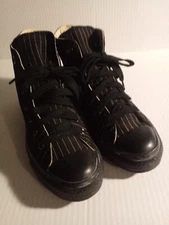 Converse Black & White Pinstripe Chuck Taylors High Size Men's 5 Ladies 7