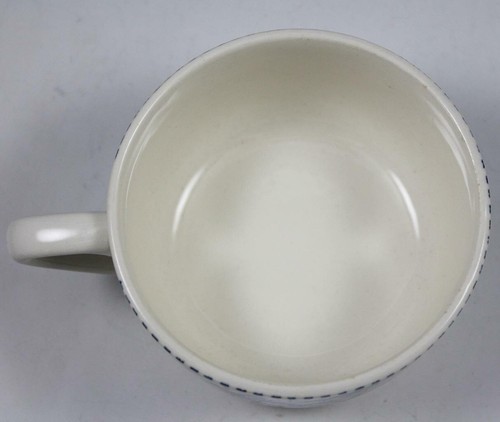 Vtg Royal China USA Currier & Ives Blue Flat Cup & Saucer Set Steamboat Carriage - Picture 6 of 12