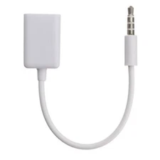 New 3.5mm Male AUX Audio Plug Jack to USB 2.0 Female Converter Cable Cord US