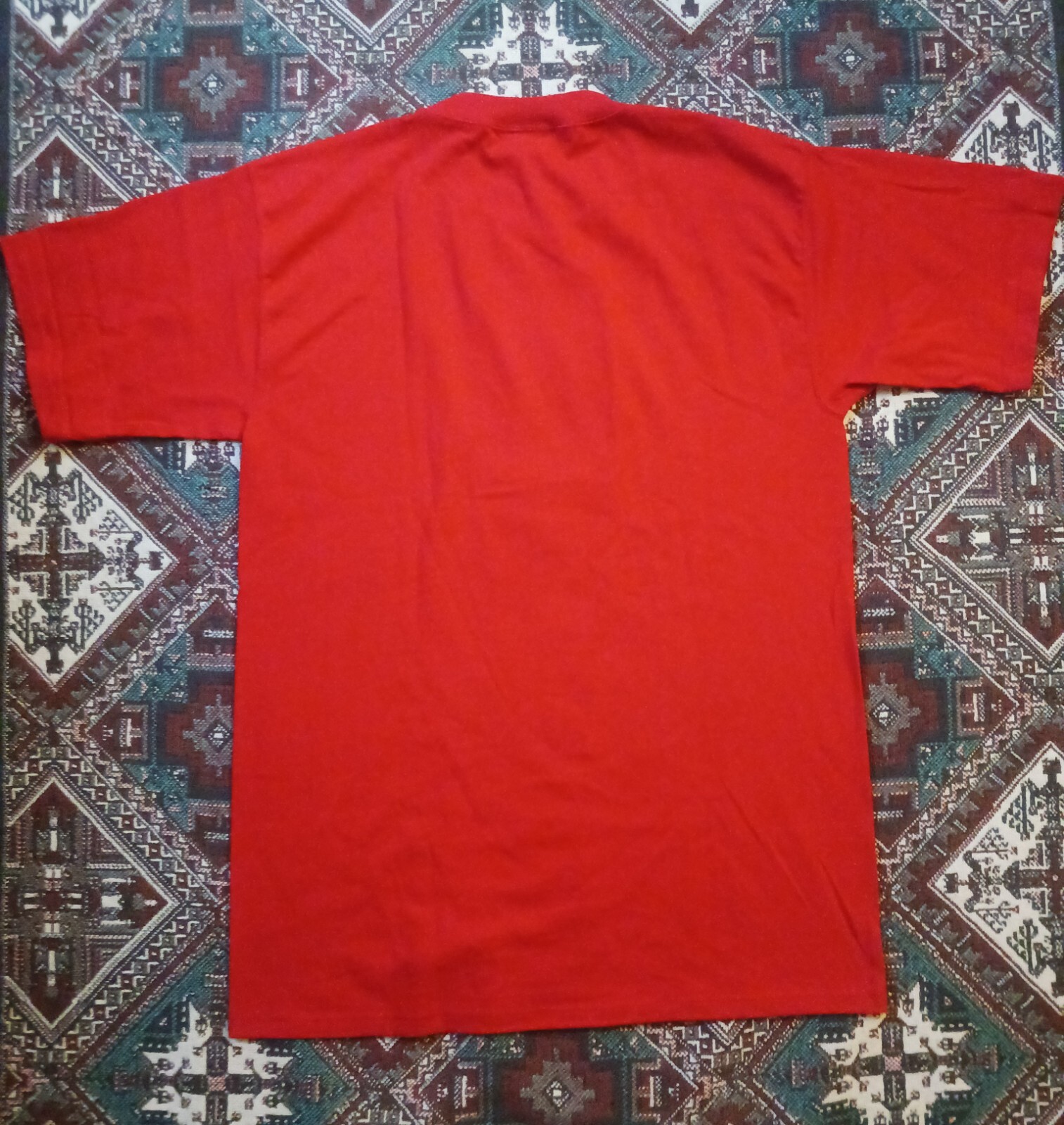 FILA T Shirt Vintage Alaska Fiori Ricamati Rematore Taglia Media Rossa Made In USA