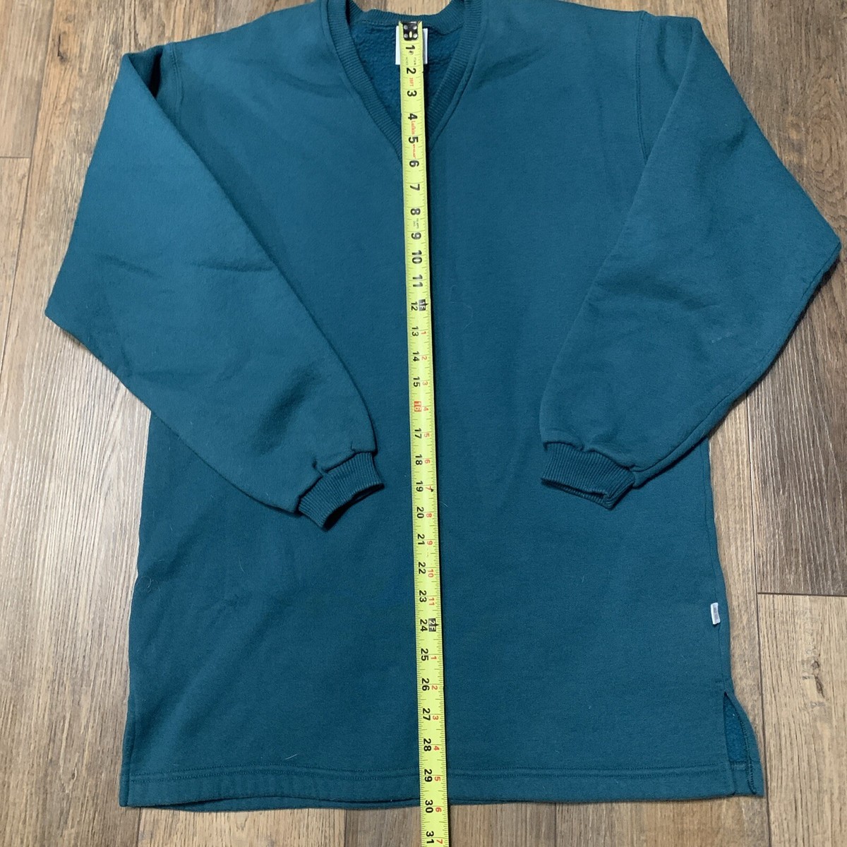 Vintage 90s Russell Athletic Long V Neck Sweatshirt Mens XL