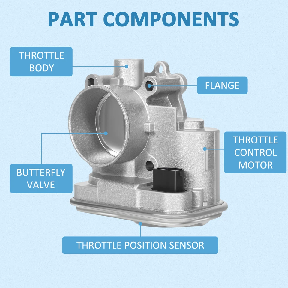 For Dodge Avenger Journey Caliber Chrysler Sebring Jeep Compass Throttle Body - Image 3 of 4