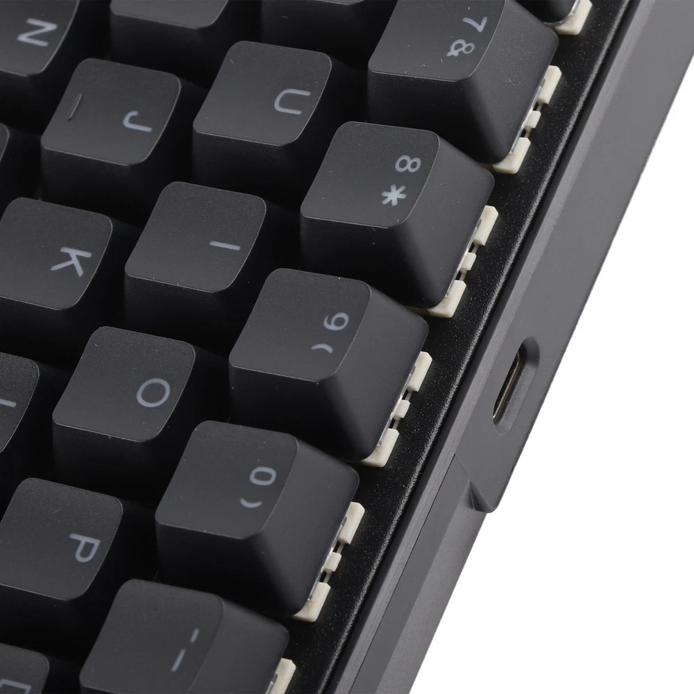 Compact 68-Key Black Mechanical RGB Keyboard with Custom Key Set