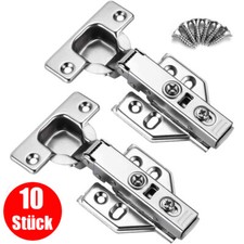 10 Stück Schrank Scharnier Küchenschrank-Tür mit Schrauben Dämpfer Hydraulisch