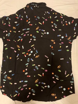 SUPREME SS17 BLACK PILLS S/S RAYON BUTTON DOWN | eBay