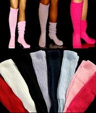 SLOUCH to KNEE SOCKS SEXY WOMENS PICK COLOR HOOTERS UNIFORM Halloween Costume