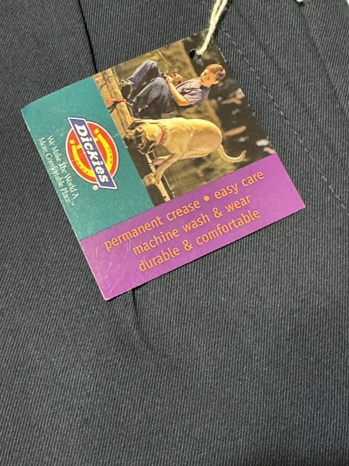 NUEVO CON ETIQUETAS Dickies Niños Pantalones Cortos Plisados Azul Marino 57562 Uniforme Escolar Talla 16 Reg Foto 4 de 4