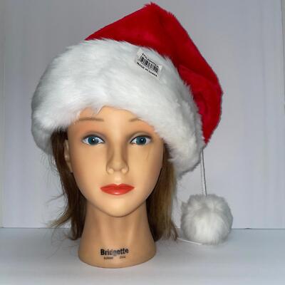 HALCO CHRISTMAS PLUSH RED SANTA HAT COSTUME ACCESSORY AE6075