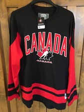 NWT - Officially Licensed Men's Old Time Hockey Canada Knit Jersey IIHF Sz-L A21