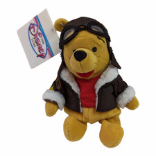 Disney Pilot Winnie the Pooh Beanie Bean Bag Plush Retired all Tags Near Mint