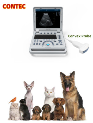 CONTEC CMS600P2PLUS-VET Laptop Ultrasound Machine Display 3.5MHZ Convex Probe