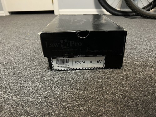 Law Pro Military Law Enforcement Gloss Oxford Shoes Mens 8 Wide NIB - Picture 2 of 7