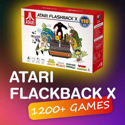 Atari Flashback X HDMI Retro Console 1200 Built-in Games 2 Controllers AtGames - Picture 10 of 16
