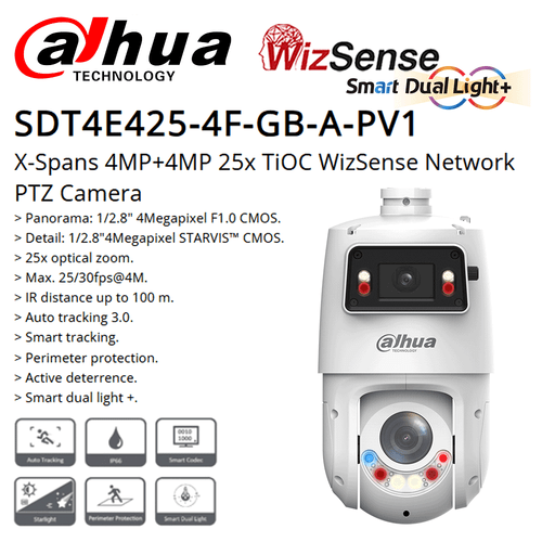 Original Dahua PTZ 25X ZOOM 4MP 8MP Smart IR Starlight TiOC IP PTZ Cameras Lot - Picture 15 of 18