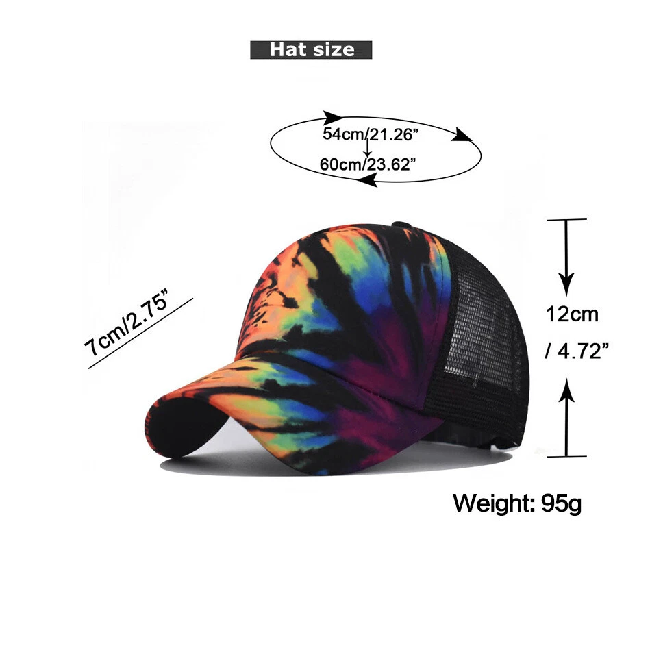 Women Ponycap Messy High Bun Ponytail Adjustable Mesh Trucker Baseball Cap Hat - Image 2 of 4