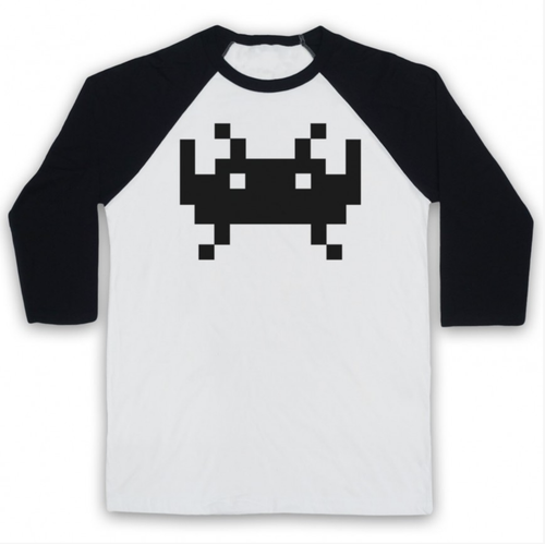 SPACE INVADERS UNOFFICIAL ALIEN 70s ARCADE VIDEO GAME 3/4 SLEEVE BASEBALL TEE - Picture 11 of 20