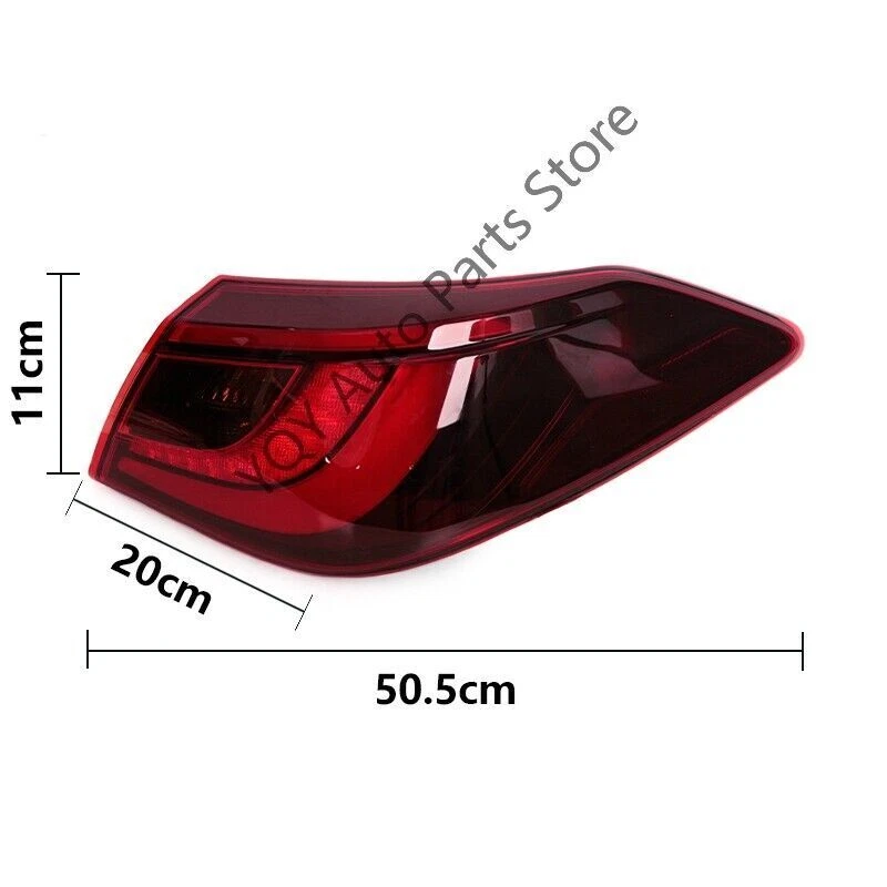 Luz trasera LED lateral derecha para Infiniti Q70 Q70L 2015 2016-2019 luz de freno Foto 3 de 4