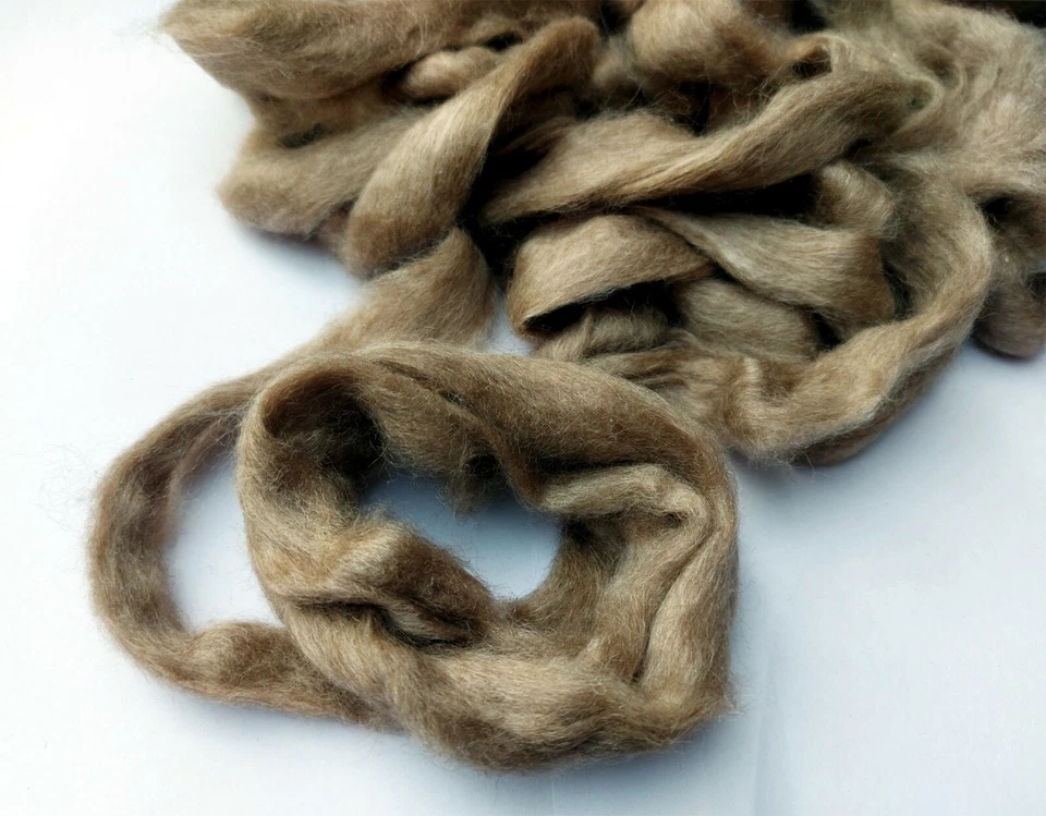 Premium Wild Peace Silk Peduncle Nassi Sliver Tops – for Spinning & Felting-500g - Image 2 of 4
