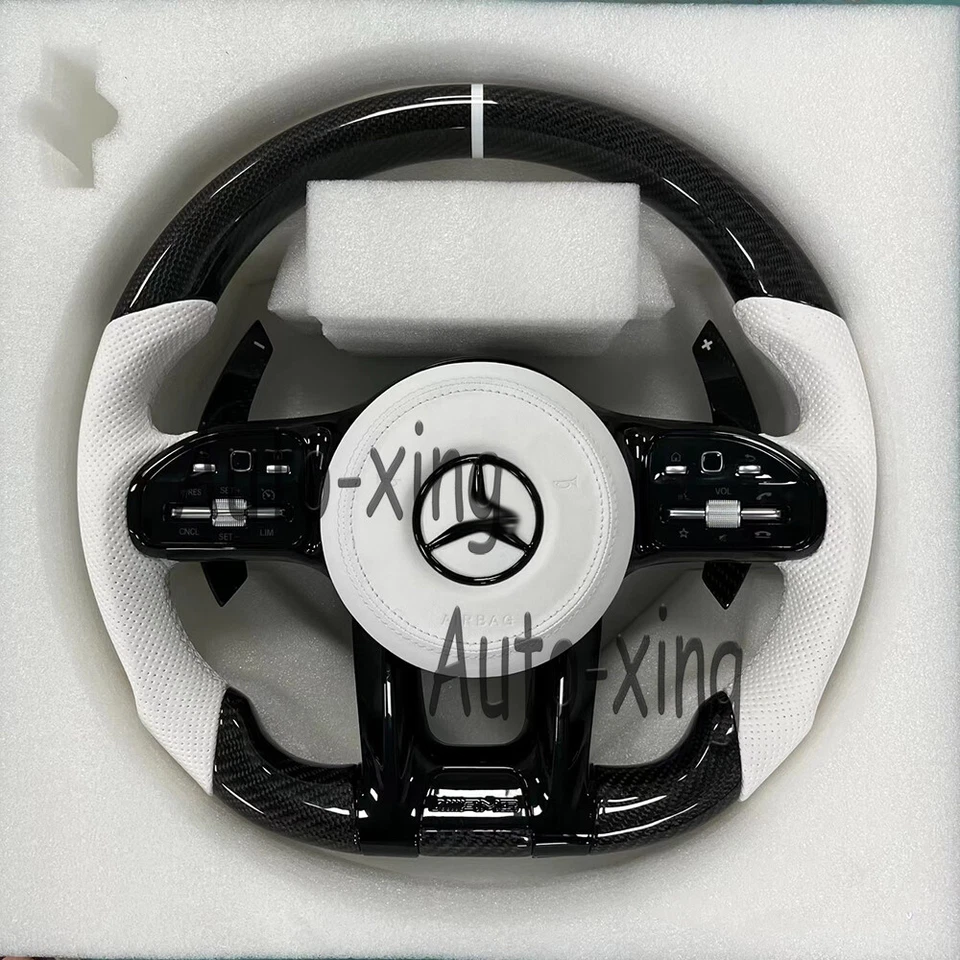 100%AMG Carbon Fiber Steering Wheel for Mercedes-Benz AMG A B C S G E Old to New - Bild 4 von 4
