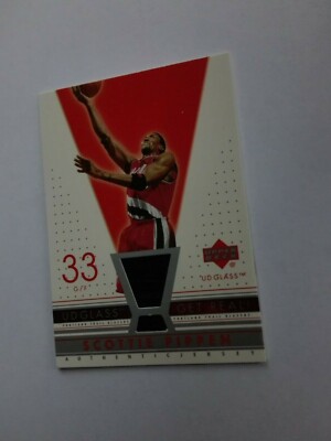 SCOTTIE PIPPEN 02/03 Upper Deck UD Glass Get Real JERSEY Portland Trailblazers