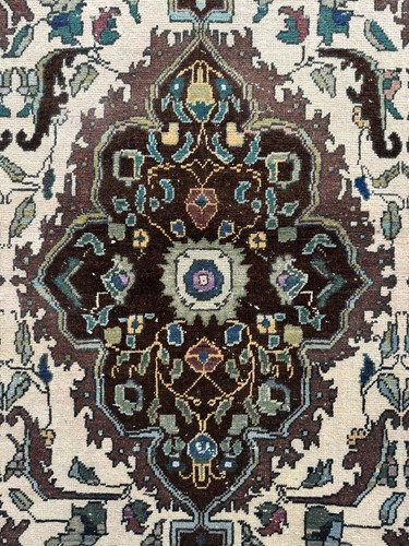 Vintage Oriental Hand Knotted Rug, 4x7 Floral Turkish Oushak Rug, - Picture 6 of 10