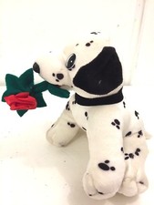 VTG Cuddle Wit -Puppy Dog With Rose Dalmation Plush - 6"