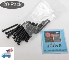 20Pack M3.5 x 32mm Black Steel Self Tapping Screws,CPU Fan Install over Heatsink