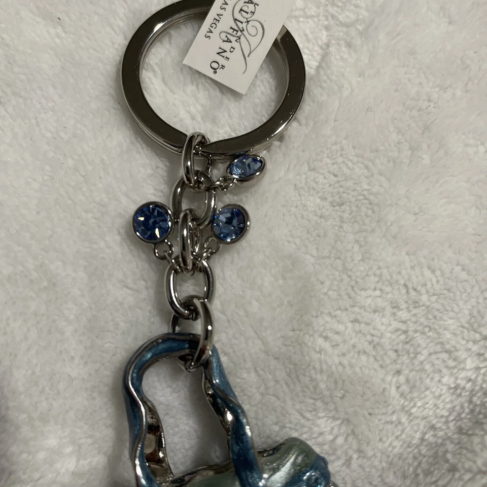 Alexander Kalifano Womens Blue Purse Swarovski Crystals Key Ring - Image 3 of 4