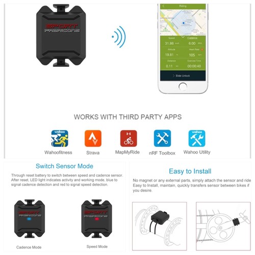 SENSORE DI CADENZA VELOCITA PER GARMIN BRYTON ANT+ CADENCE SPEED SENSOR  BICI BIK | eBay
