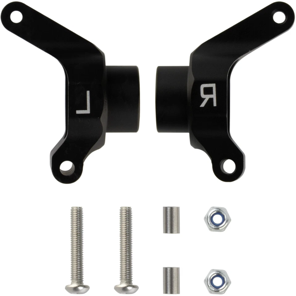 Brazos de nudillo de buje trasero de aluminio RC (L/R) para piezas de chasis Tamiya TT-02B DF-02 Foto 2 de 4