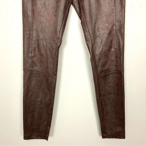 Lysse Buffed Suede Leggings Women’s Size XS Bourbon Brown Tummy Smoothing Panels - Picture 4 of 9