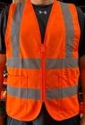 Crew Orange  High Visibility Safety Vest With 2 Pockets