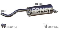 Ernst EndschalldäMpfer NachschalldäMpfer 115186 FüR Vw Polo 5 6R1 6C1 Tdi Skoda