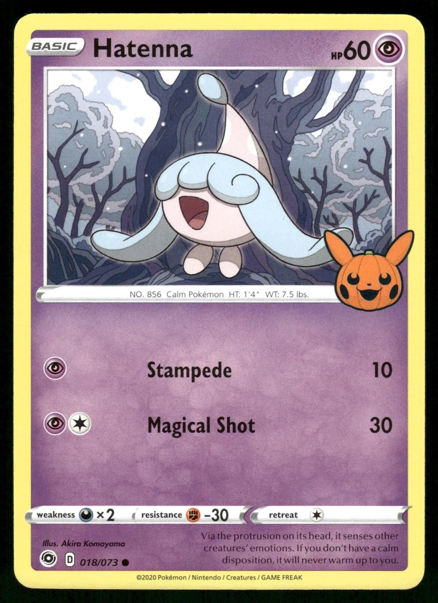 hatenna pokemon card 018/073 Reverse Holo Promo Card Type 2021 Pokmon Black Star Promos