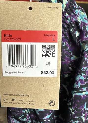Nike STANDARD Dri-Fit Shorts Purple Black Blue FV0275-503 NEW NWT YOUTH Large - Picture 7 of 7