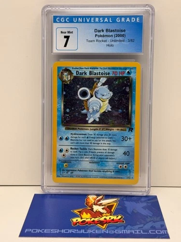 Pokemon 2000 CGC 7 Team Rocket Unlimited Dark Blastoise Holo 3/82