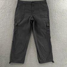 Social Standard by Sanctuary Womens Pants Gray XL Cargo High Rise Cotton Blend