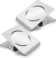 2 Pack Extra Large Magnetic Clips, 2.2 Inch Magnet Clips Heavy Duty Strong