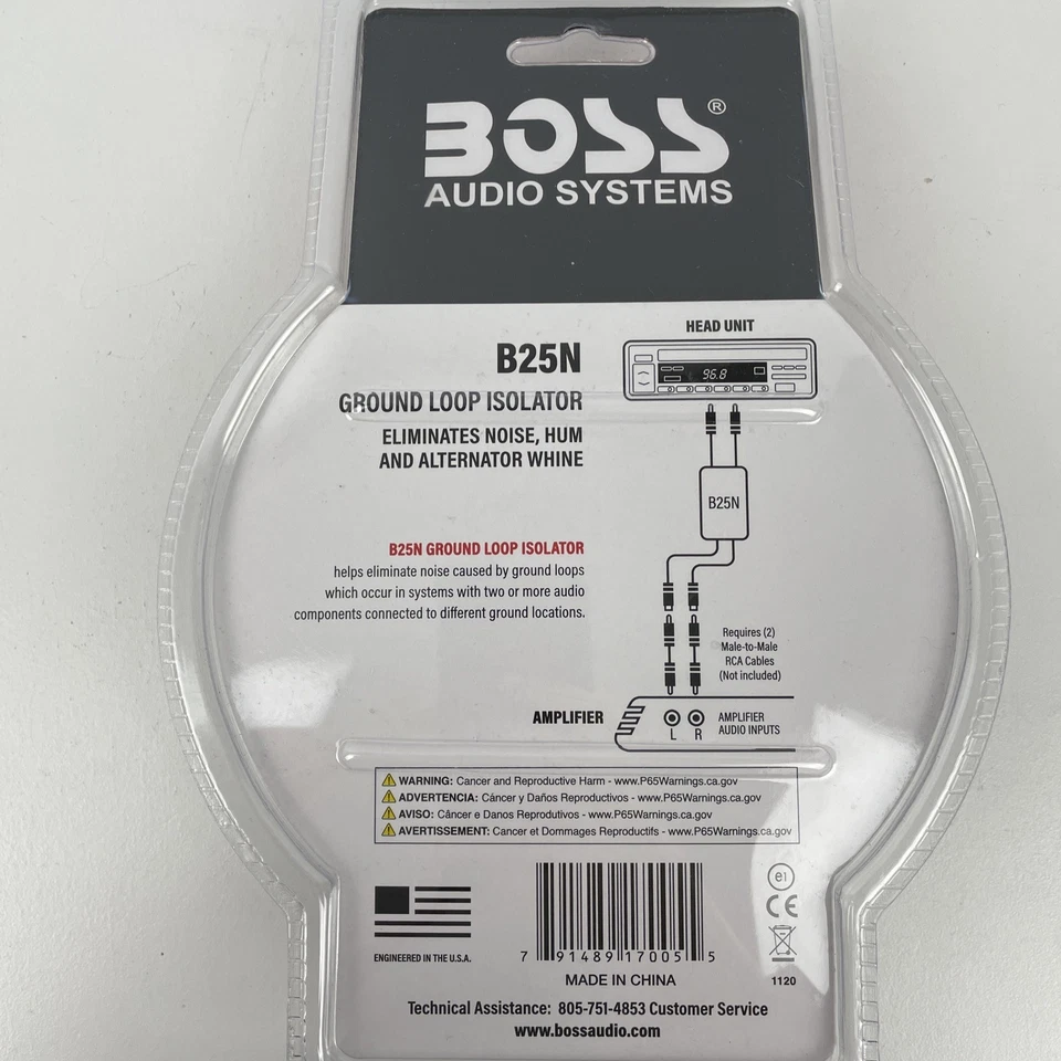 BOSS Audio Systems Ground Loop Isolator B25N noise Filter for Car Audio Systems - Image 2 of 3