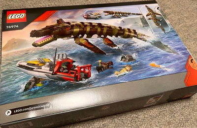 LEGO 76974 Jurassic World Rebirth Brick-Built Mosasaurus Boat