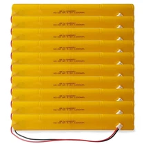 Ni-Cd Battery 1200mAh 9.6V for Emergency Light Lighting Fixture 10 Pack