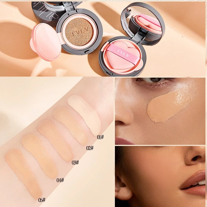 Full Coverage Cushion BB Tinted Moisturizer - Waterproof Brightening Contour - Image 3 of 4