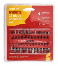 25 Piece Power Bit Set – Durable Chrome Vanadium Steel with Belt Clip